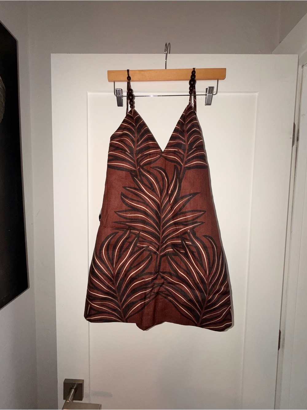 Retrofete Brown Palm-Print Mini Dress - Picture 8 of 12